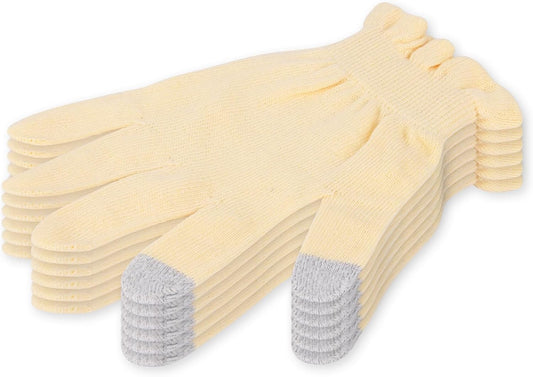 Cotton Moisturizing Gloves Overnight Hand Beauty Gloves Touchscreen Sleeping Gloves (S-Beige, Count, 6)