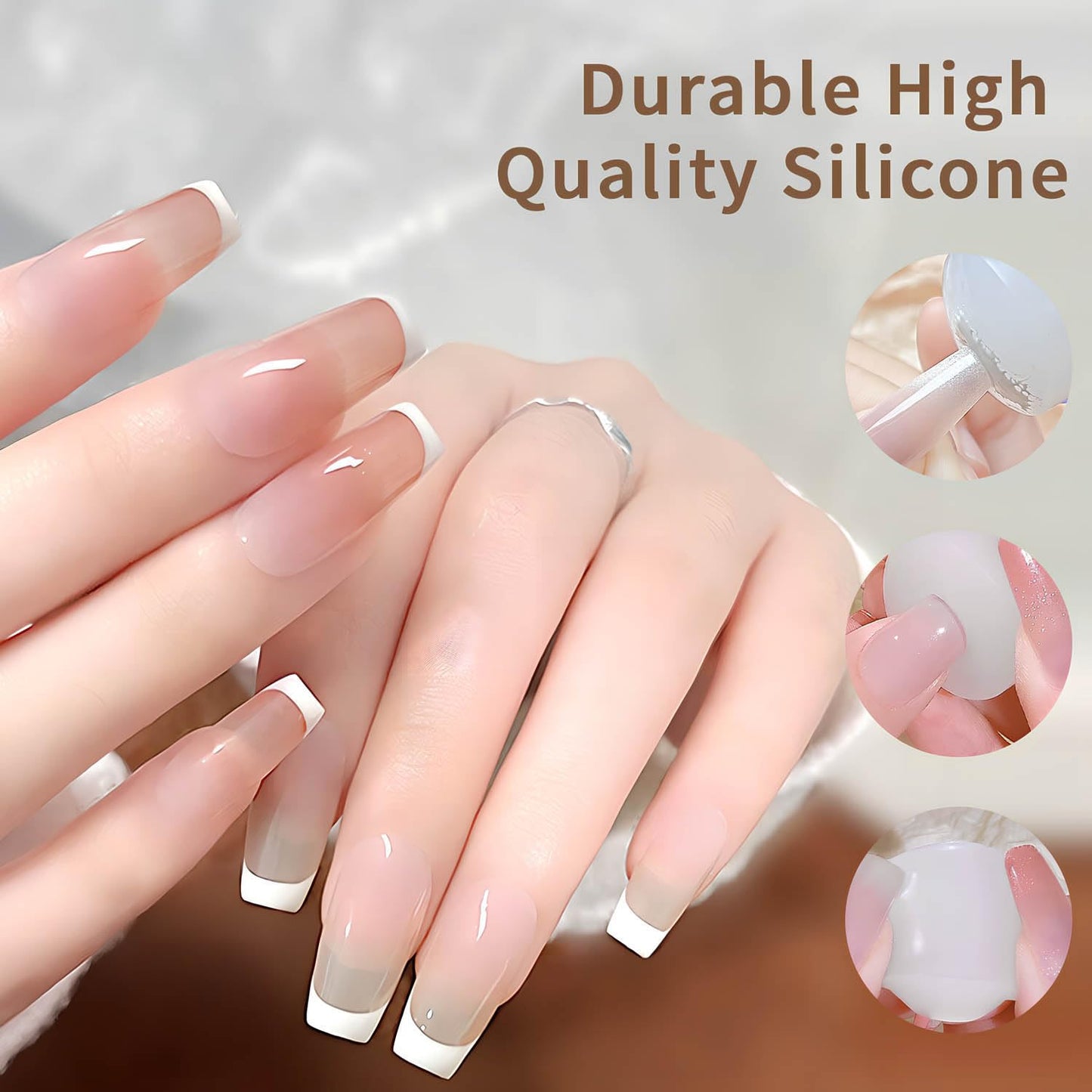 French Tip Tool,Nail Art Stamper Kit for DIY together,Home Manicure Starter Tool Salon(2 PCS)