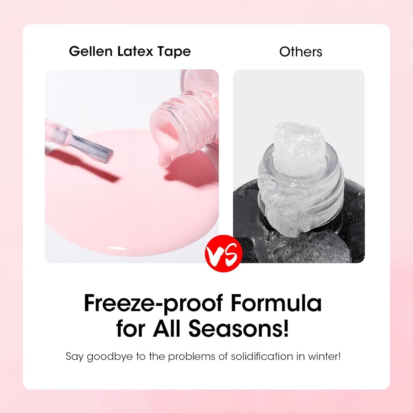 Gellen Liquid Latex for Nails, Peel Off Cuticle Guard for Nail Polish Skin Barrier Protector Nail Art Liquid Latex Tape for Manicure Home Salon 15ml Pink Cuticle Protectors Gifts for Women