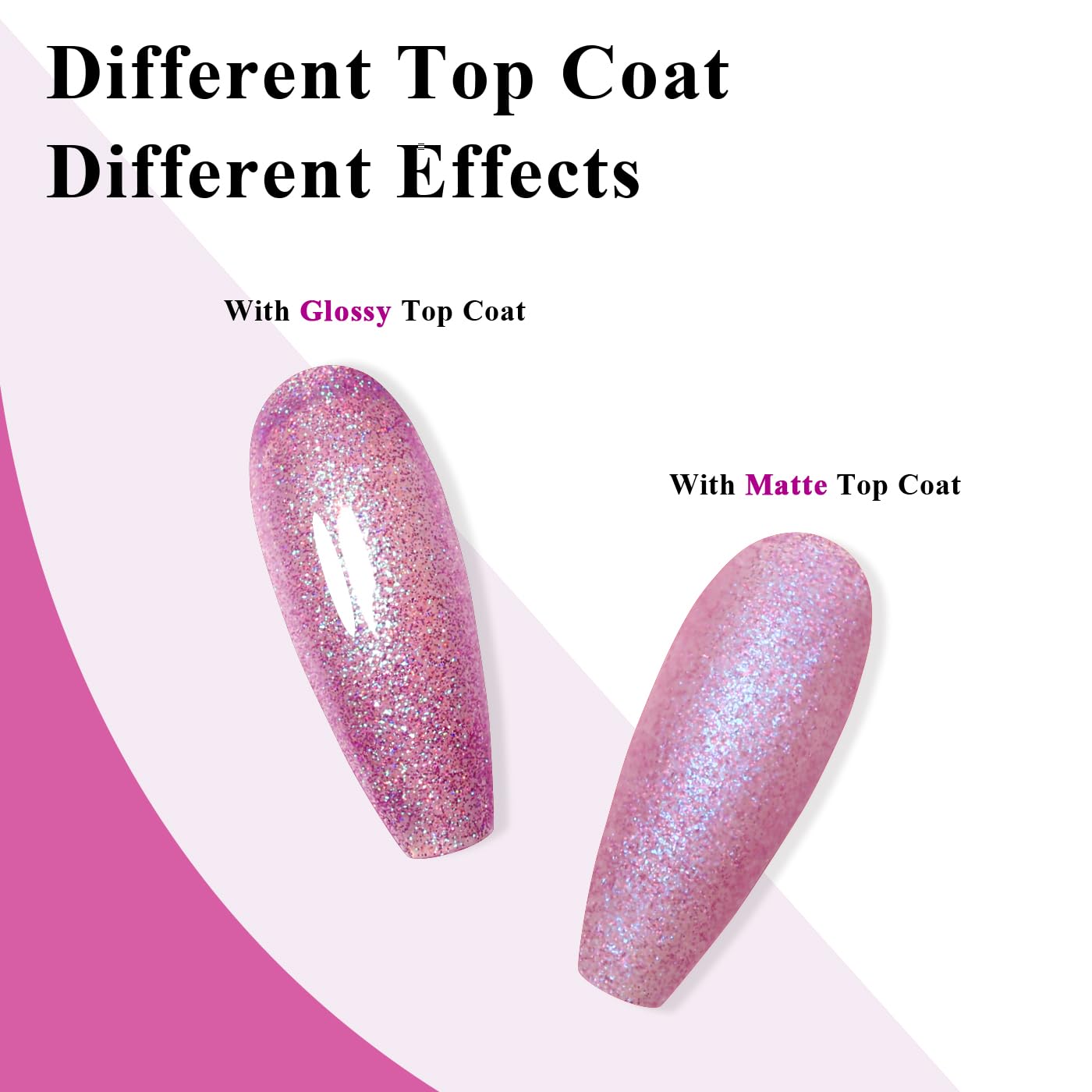 Imtiti Glitter Gel Nail Polish, Mermaid Iridescent Glitter Gel Polish Soak Off LED U V Shimmer Sparkle Nail Gel Polish DIY Nail Art Starter Manicure Salon Gel Nail Polish Kit for Women Girls 10ML