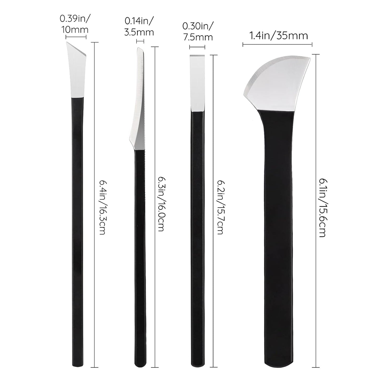 Pedicure Knife Set, Segbeauty 4 Pack Ingrown Toenail Knife, Correction Nippers Clipper Remover with Carrying Bag, High Manganese Steel Nail Care Foot Repair Cutter for Calluses Beauty Salon Home Usage