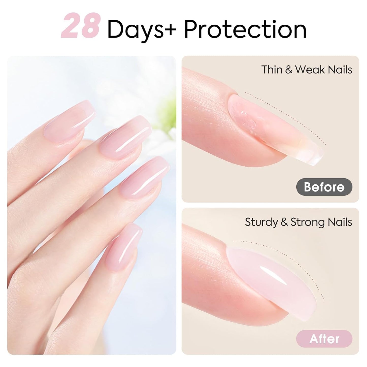 CANNI Quick Builder Nail Gel for Nails – 9ML Pink Soak-Off Nail Strengthening Gel for Apex Building DIY UV LED Manicure