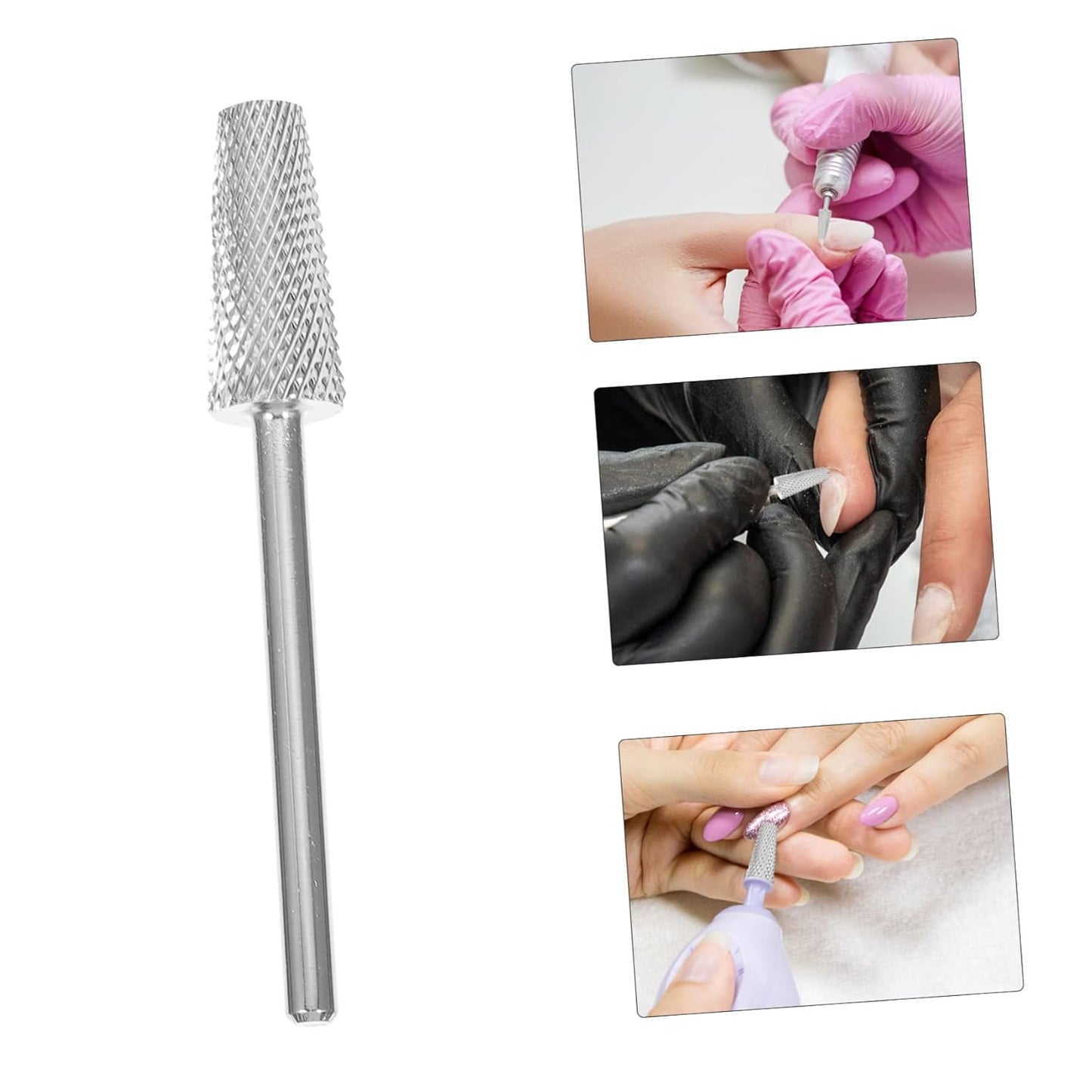 minkissy 2pcs Nail Art Polishing Grinding Head Tungsten Carbide Nail Bits for Manicure Supplies Compact for Home and Salon Use for Grinding Shaping and Removing Dead Skin