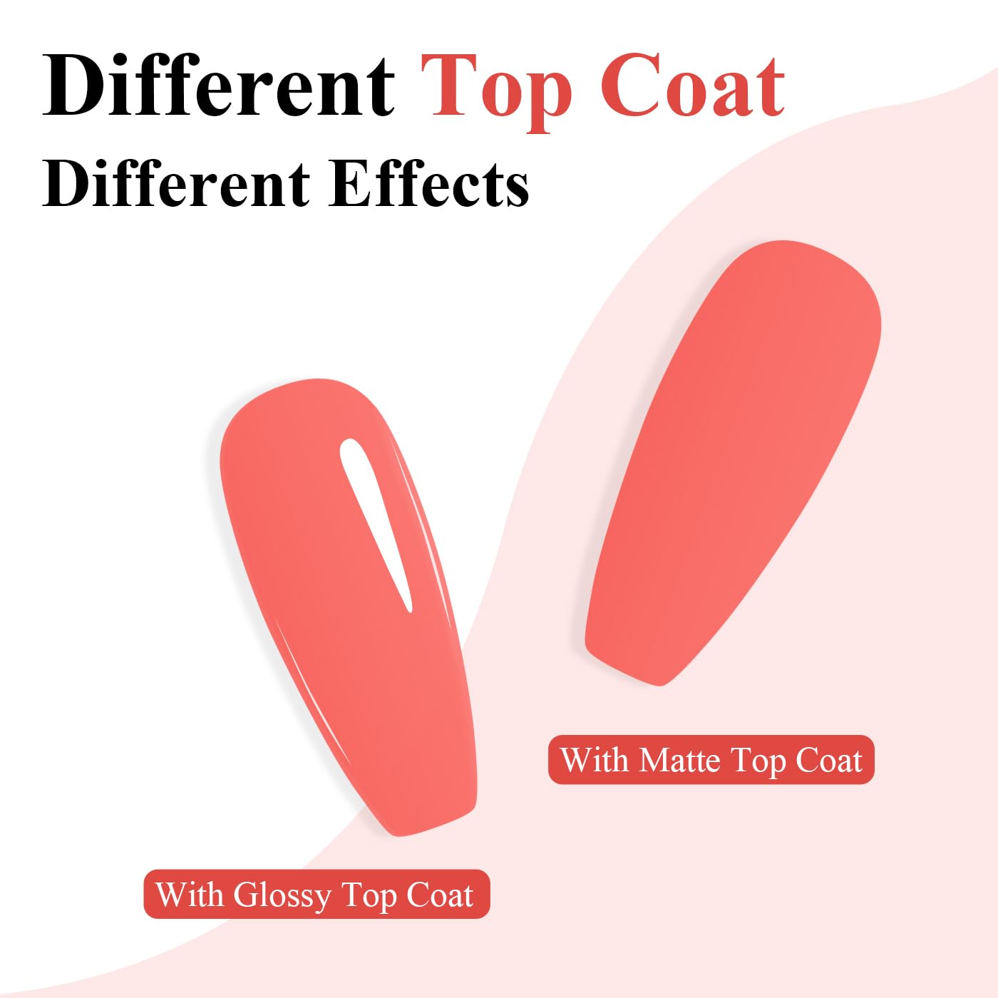 Imtiti Coral Gel Nail Polish, Coral Orange Peach Gel Polish High Gloss Soak Off UV LED Nail Gel Polish Spring Summer Art Manicure Salon DIY Design 10ML