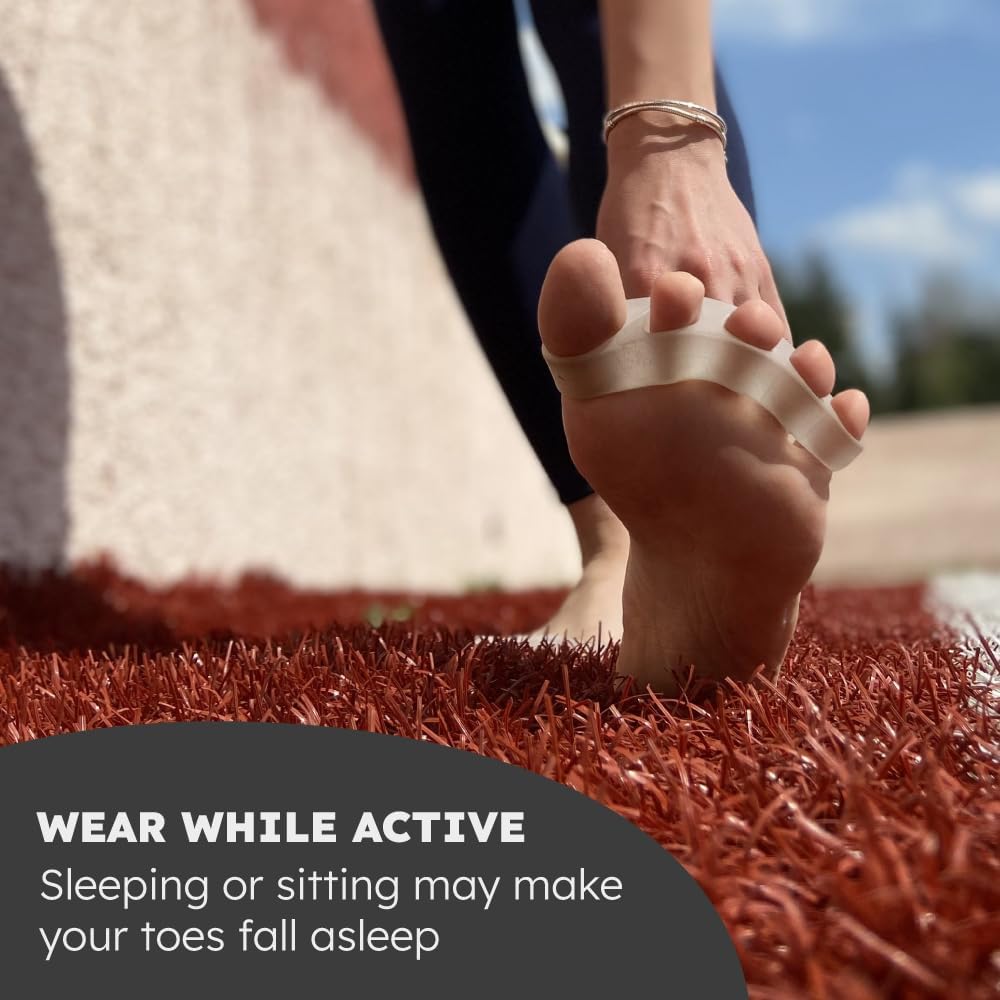 Awesome Toes Spacers & Separators Kit Fast Relief for Hammertoe & Bunions | Includes Stretch Band, Individual & Full Spacers for Walking, Running, & Yoga Practice | Medium