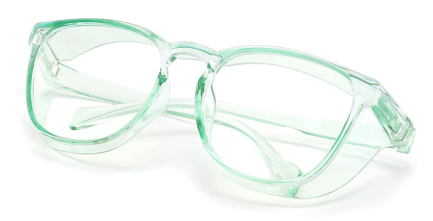 Alsenor Safety Glasses Anti Fog Goggles Protective Eyewear Blue Light Blocking Anti Dust UV Protection Glasses For Men Women (Jade)