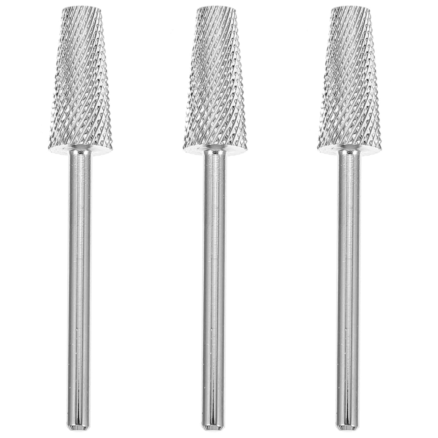 minkissy 3pcs Diamond Nail Drill Bits, Professional Grinding Heads for Manicure and Pedicure, Nail Polish Accessories for Acrylic Gel Nails