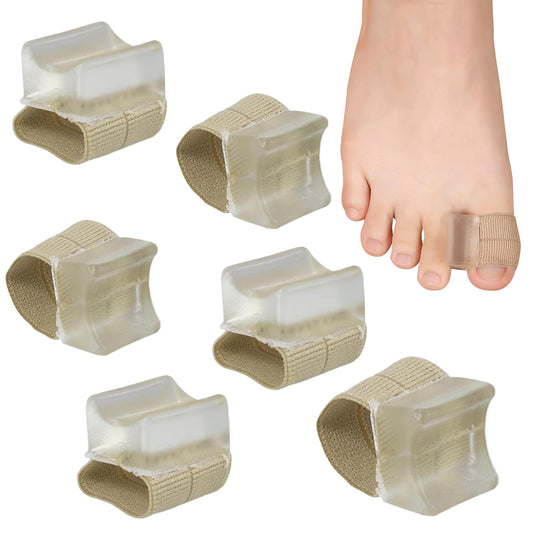 6PCS Gel Toe Spacers for Men and Women, Bunion Toe Separators for Overlap Toes, Bunions, Big Toe Alignment, Corrector and Spacer, Portable & Comfortable