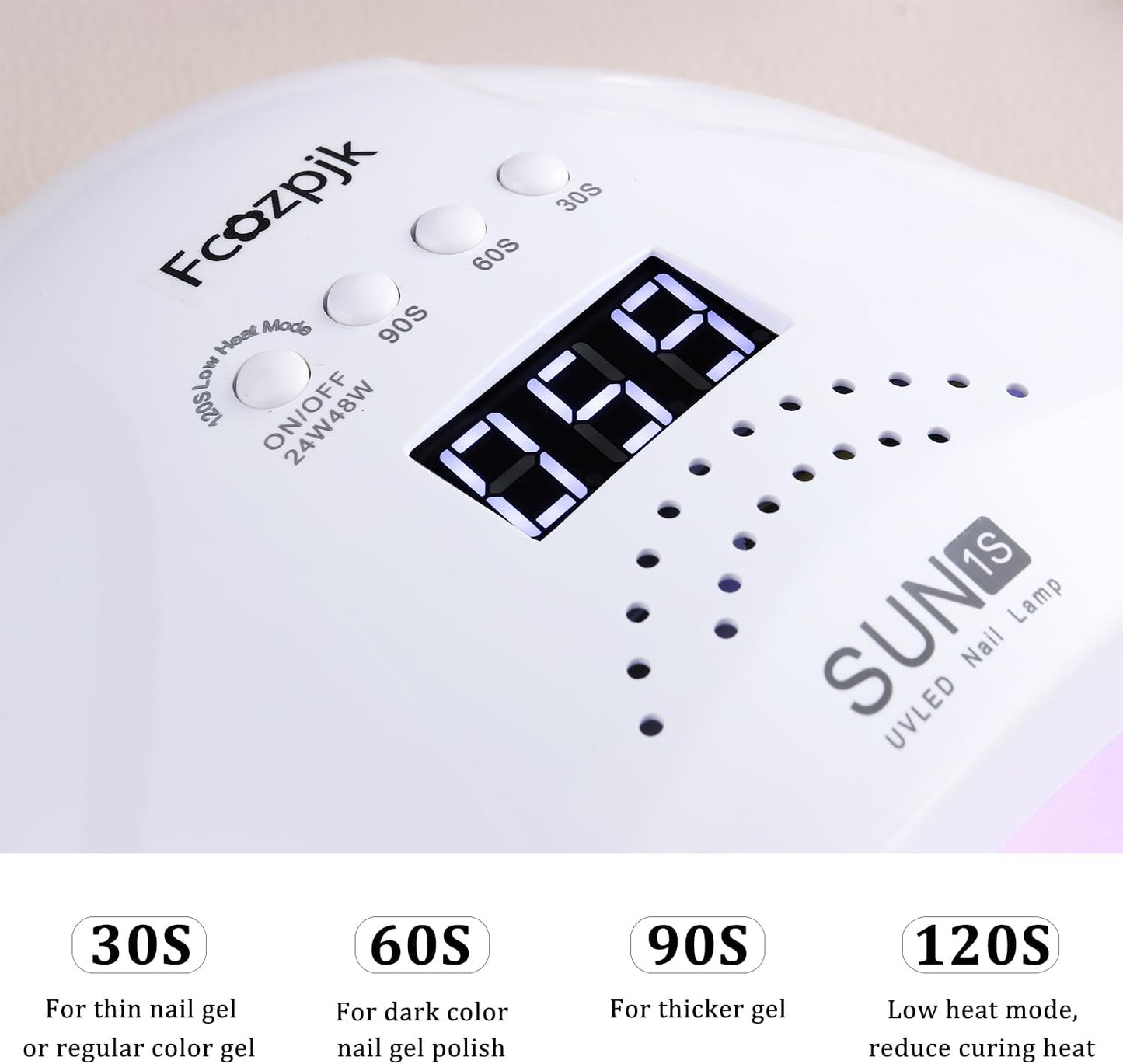 UV LED Nail Lamp, 48W Nail Dryer for Gel Polish with 30 Beads 4 Timers Smart Sensor Fast Curing Home Manicure Professional Salon Nails Art Tools Supplies