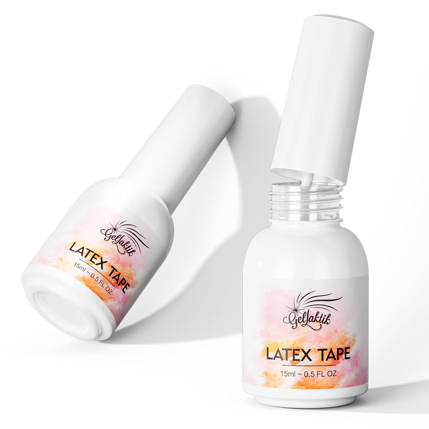 Liquid Latex for Nails 2 Pack, 15ml Fast Drying Peel Off Cuticle Guard, Nail Polish Barrier Protector for Nail Art DIY Manicure
