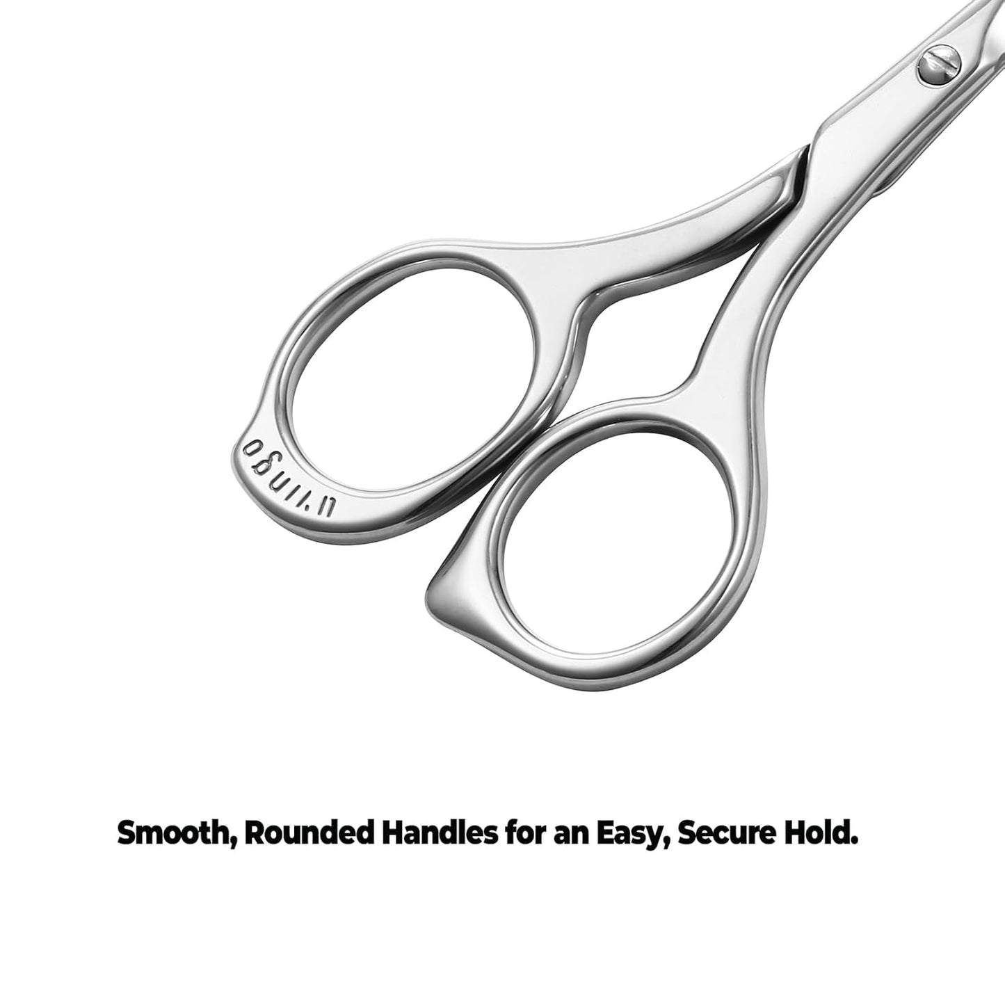LIVINGO Nail Scissors - Precision Grooming Sharp Blade Pointed Tip Manicure Cuticle Trimming Fingernails, Toenails, Stainless Steel