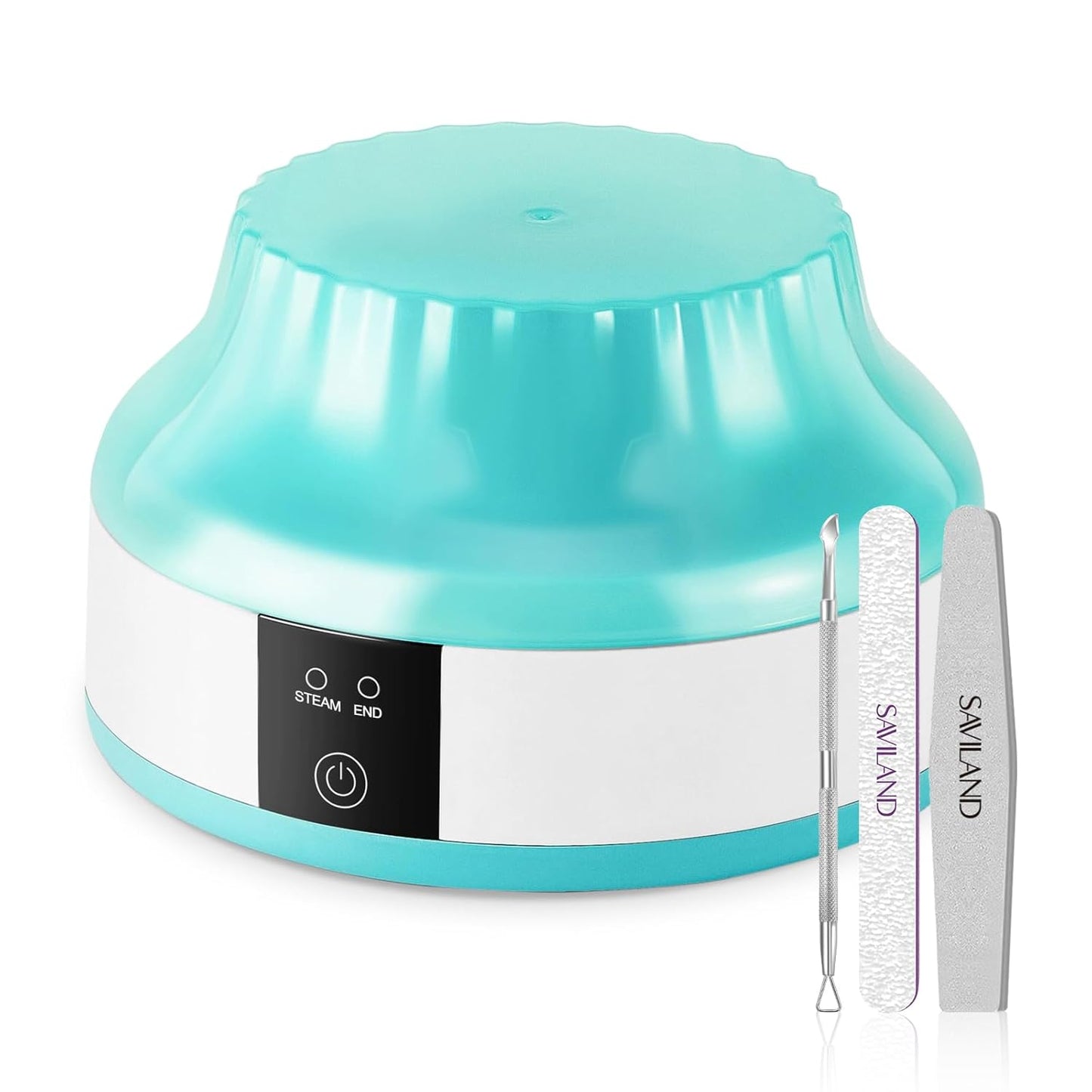 Saviland Electric Nail Soaking Bowl: Gel Nail Polish Removal Automatic Heating Fast Nail Polish Remover Machine Gentler Steam Gel Nail Polish Remover Home Salon