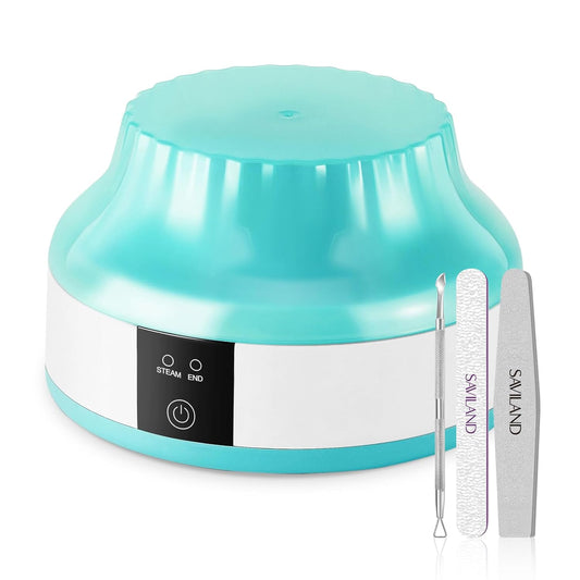 Saviland Electric Nail Soaking Bowl: Gel Nail Polish Removal Automatic Heating Fast Nail Polish Remover Machine Gentler Steam Gel Nail Polish Remover Home Salon