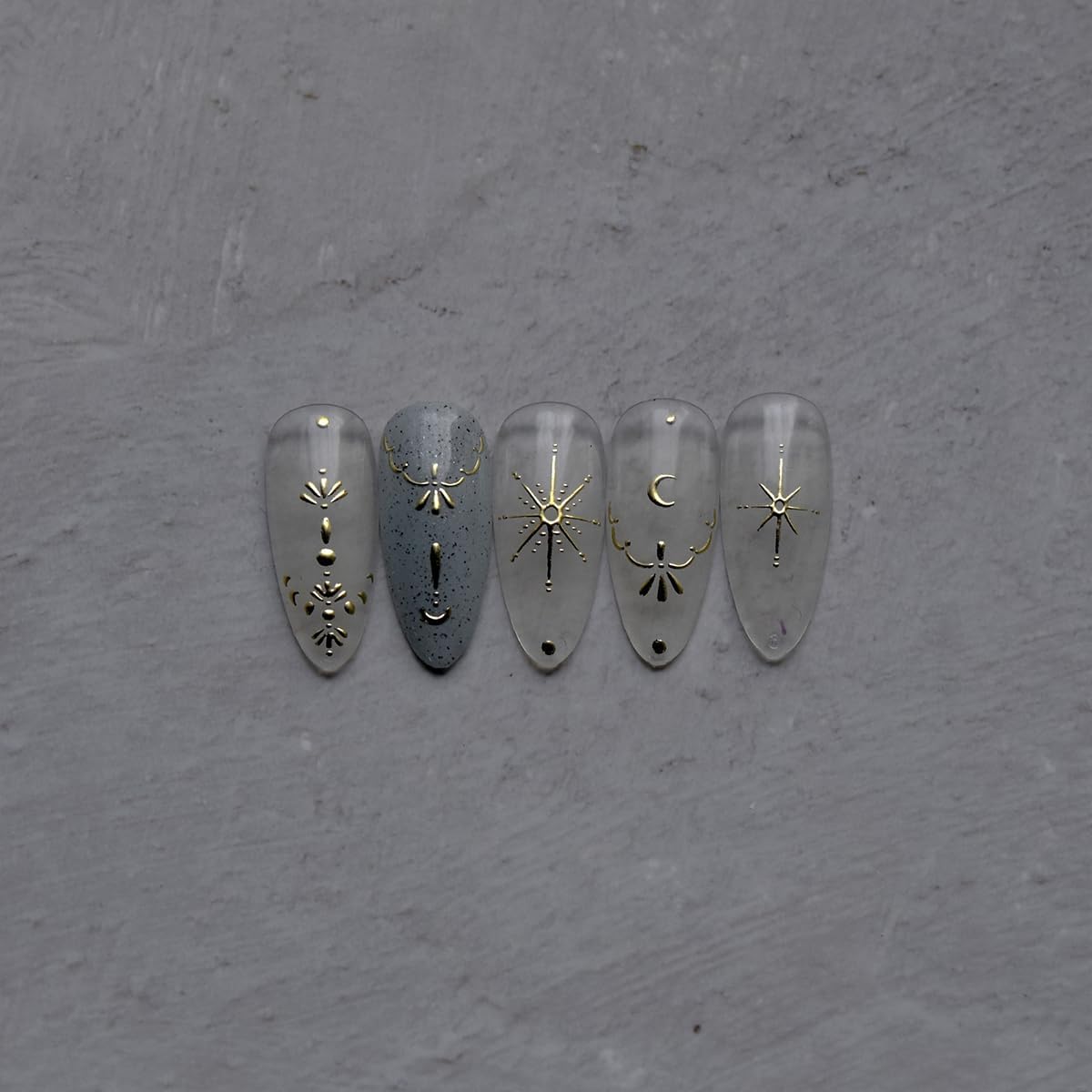 Moon Star Nail Art Stickers 5D Embossed Gold Star Nail Decals Gold Star Moon Nail Stickers for Nail Art Self-Adhesive Luxury Nail Design Star Nail Supplies for Women Girls DIY Manicure Decoration