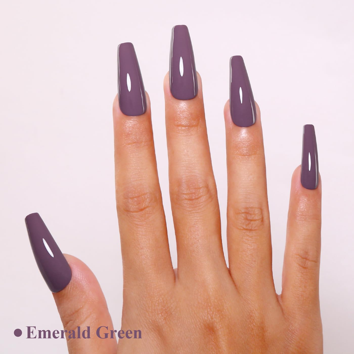 Imtiti Purple Gel Nail Polish - Rose Purple High Gloss Soak Off UV LED Nail Gel Autumn Winter DIY Design Kit 10ML