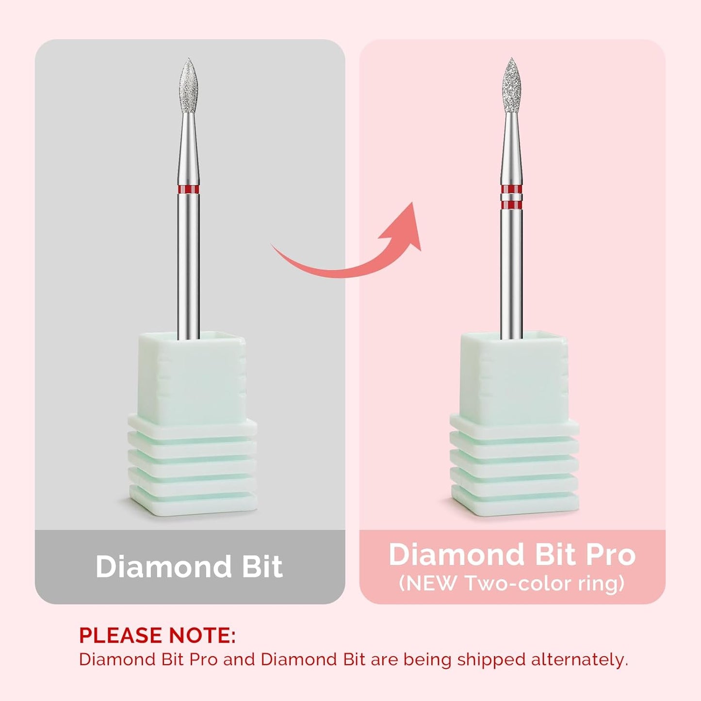 MelodySusie 2.1mm Nib Shape Cuticle Clean Nail Drill Bit 3/32'', Professional Safety Carbide Diamond Under Nail Cleaner for Cuticle Dead Skin Nail Prepare, Beginners Bits, Series Bit-S, Fine