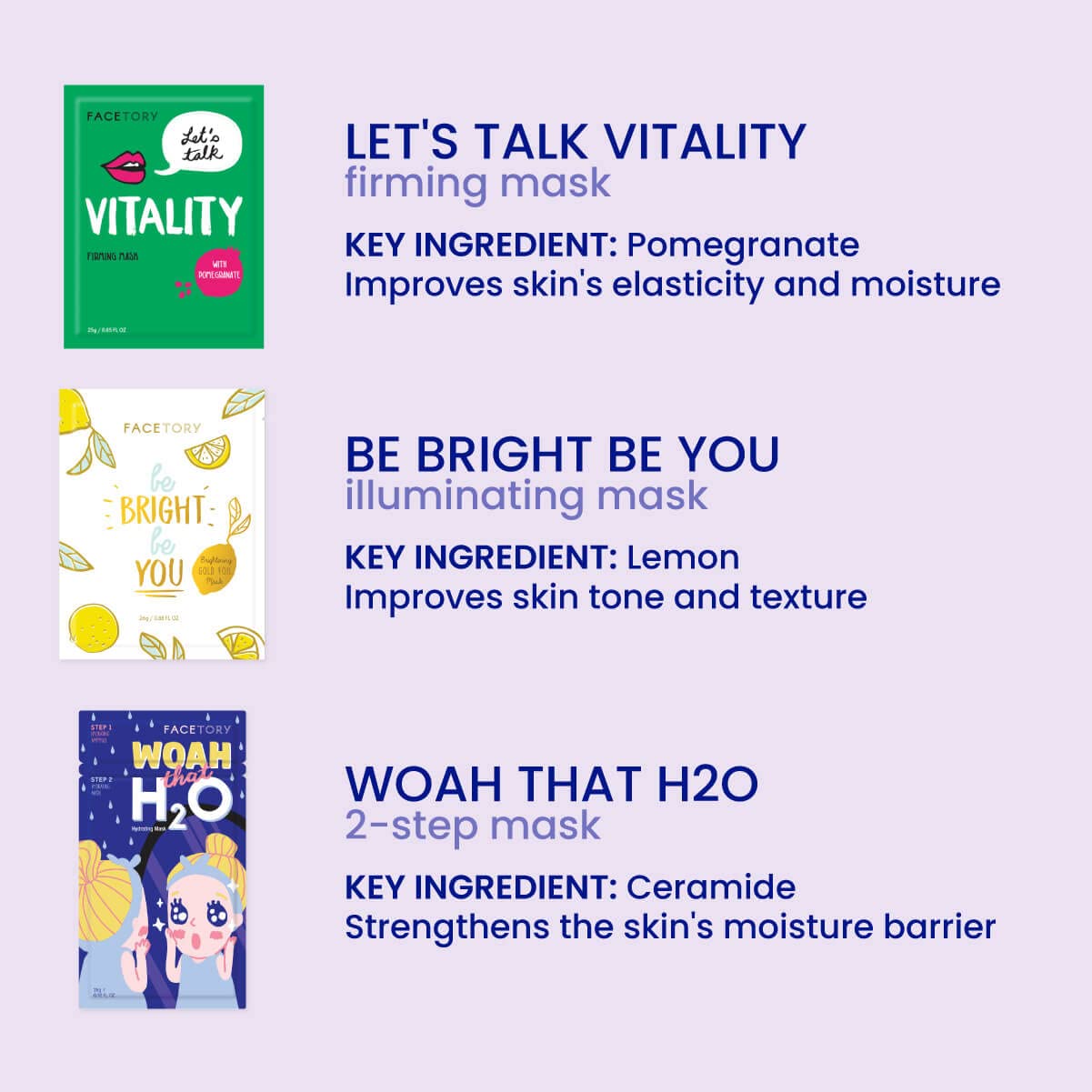 FACETORY K Beauty Face Mask Skin Care - BEST OF 7 COLLECTION Sheet Mask Set (14 pc) | Natural Premium Korean Face Mask For All Skin Types - No Sulfates No Parabens