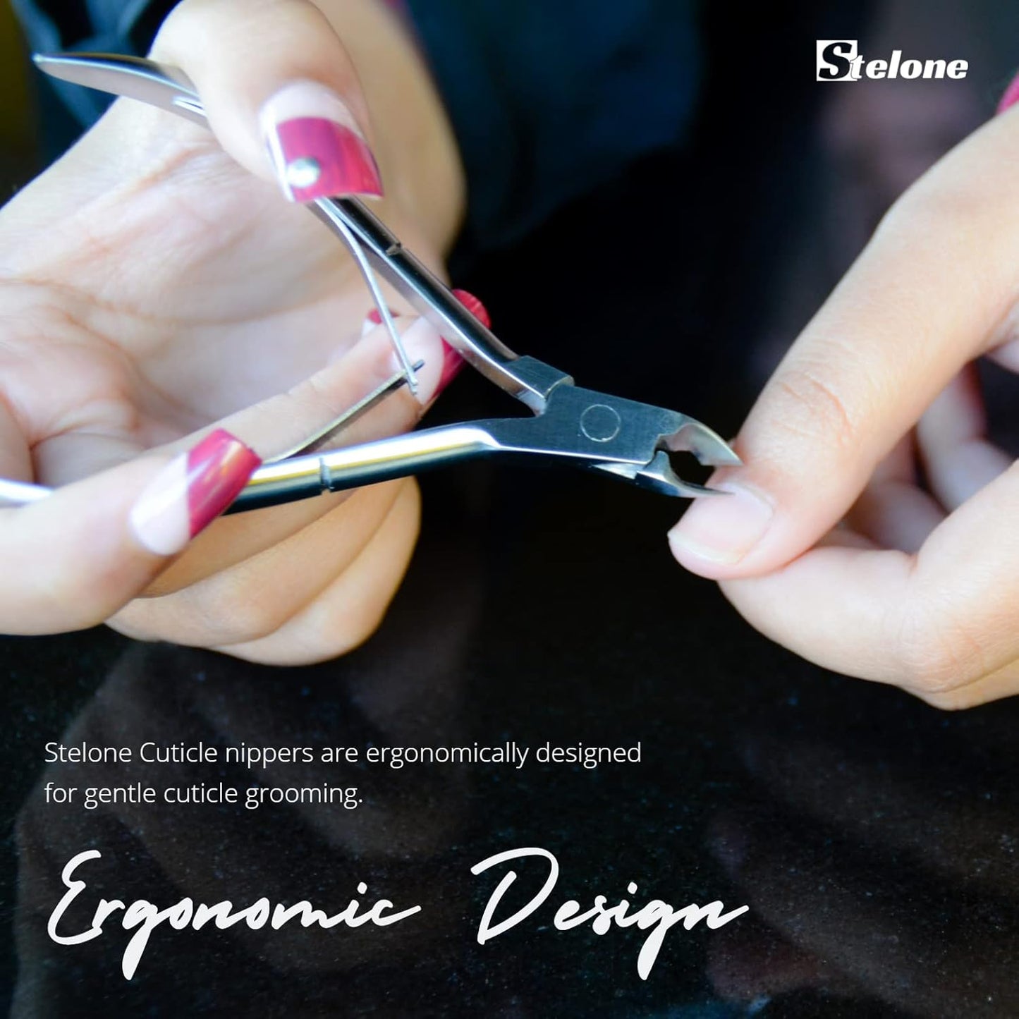 Cuticle Nippers Sharp Cuticle Trimmer Stainless Steel Cuticle Clippers Pedicure Manicure Nail Tool for Fingernails and Toenails