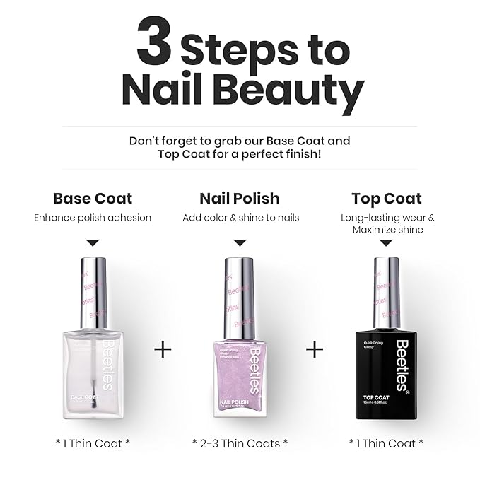 Beetles Glitter Nail Polish Set 6 Colors Glitter Fairy Gleam Quick Dry Nail Polish Shimmer Pink White Green Blue Purple Nail Lacquer Kit Fingernail Polish Diy Nail Art Gift For Women Girls