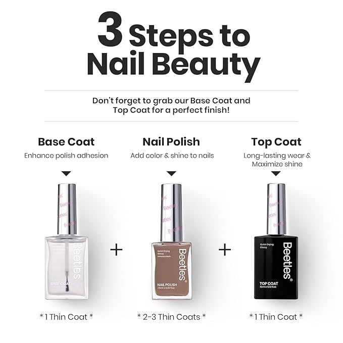 Beetles Fall Nail Polish Set Coconut Mousse 6 Colors, Nude Nail Polish Quick Dry Long Lasting Neutral Brown Red Pink Lacquer Glossy for Christmas Women Salon DIY Nail Art