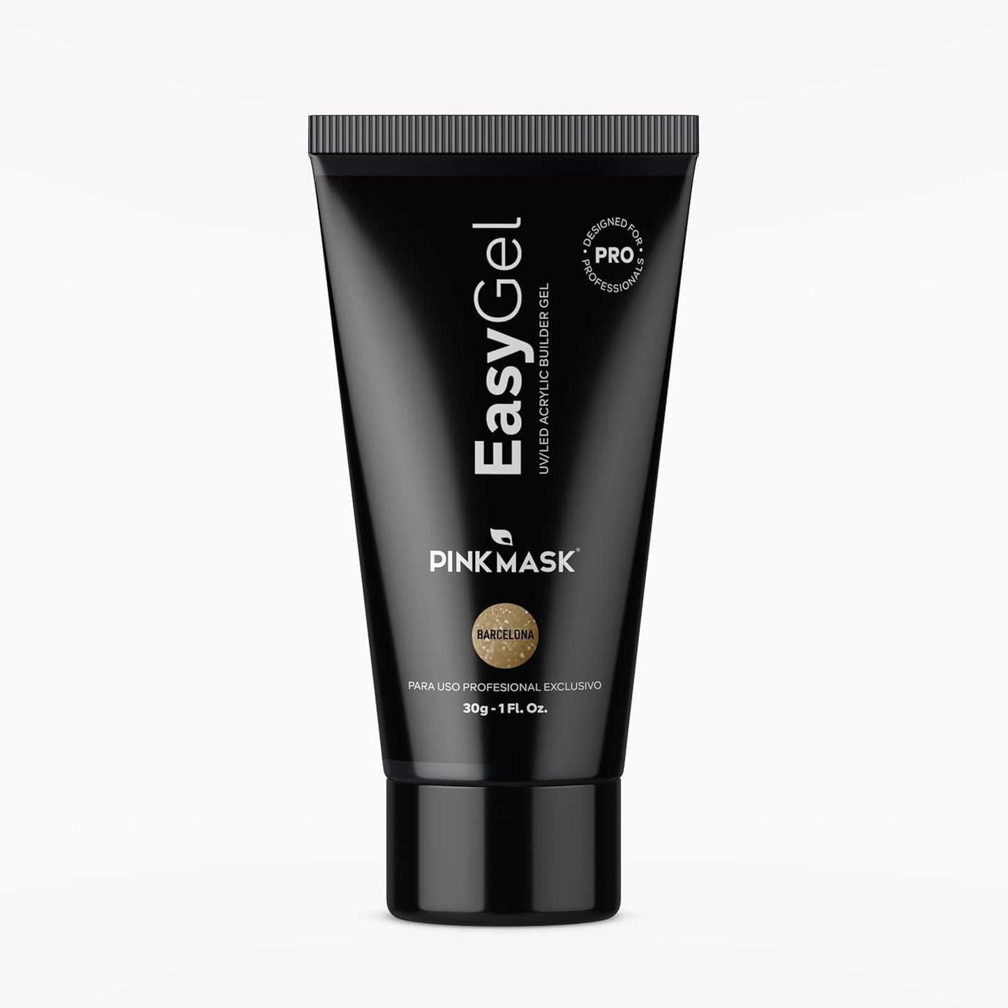 PINK MASK Easy Gel 1oz 30g-Barcelona, Professional Builder Enhancement Gel-Quick Nail Extension for Beginner DIY, Nail Strengthener-Long Lasting-Salon Quality-Thickening Solution