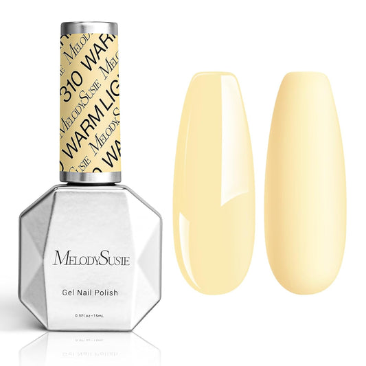 MelodySusie Thick Yellow Gel Nail Polish,0.5fl oz Pastel Soak Off UV LED Creamy Yellow Gel Polish Gift for Women Nail Art Manicure Salon DIY Nail Design Decoration at Home-310-A1902