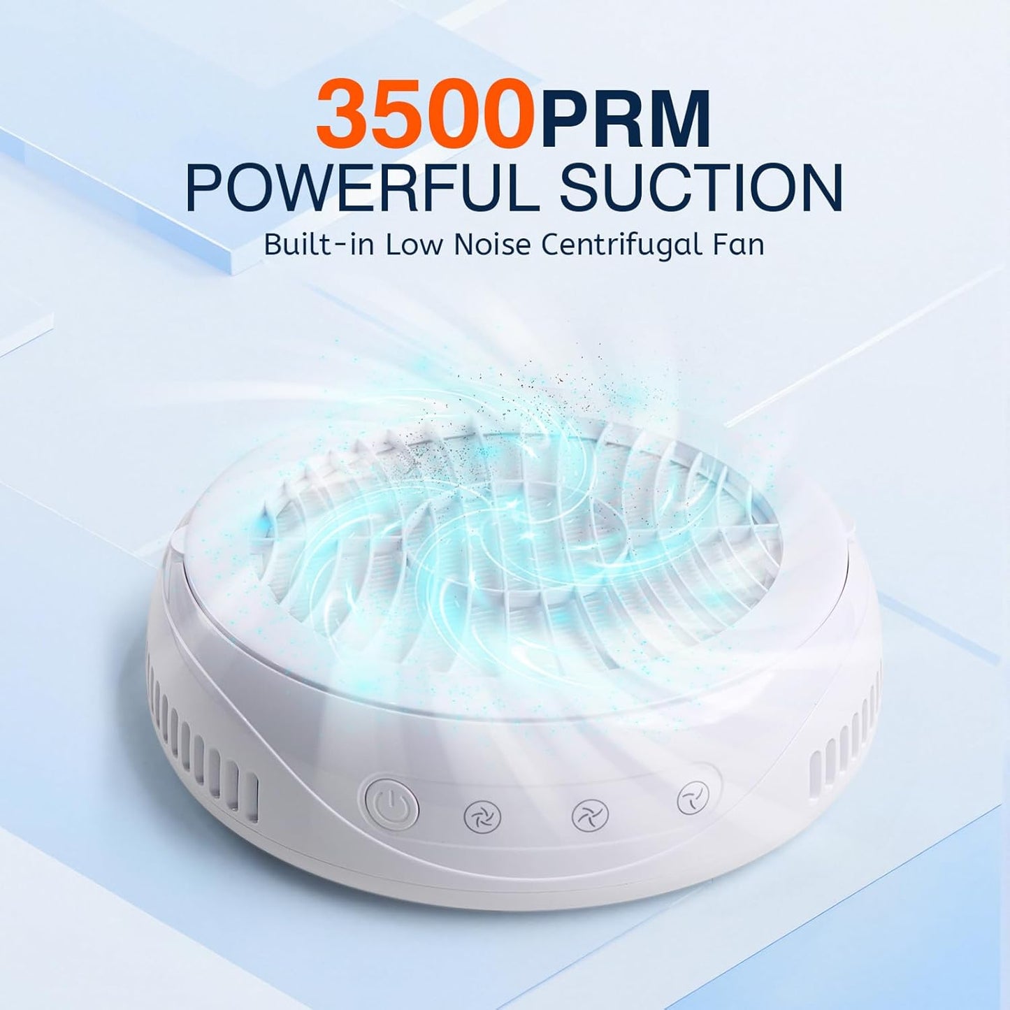 Goodoo Nail Dust Collector, Compact Nail Dust Collector for Beginner with Reusable Filter for Acrylic Nail Polishing Manicure Dust Collector Nail Tech Salon Home
