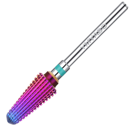 Nail Drill Bit,Professional 3/32" Purple Tornado Carbide Tungsten Multifunction Bits， Fast Remove for Hard Gel and Acrylic, Manicure Pedicure Cuticle Nail Polishing Tool-Coarse