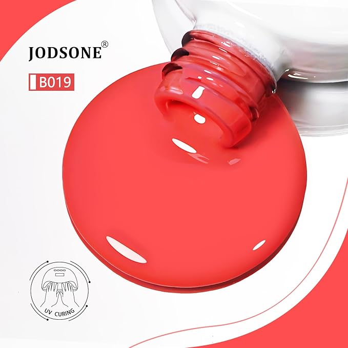 JODSONE Coral Pink Gel Nail Polish 10ml coral gel nail polish Color Long-Lasting Chip-Resistant Professional Finish Easy to Apply Low Odor Need U V Lamp Curing