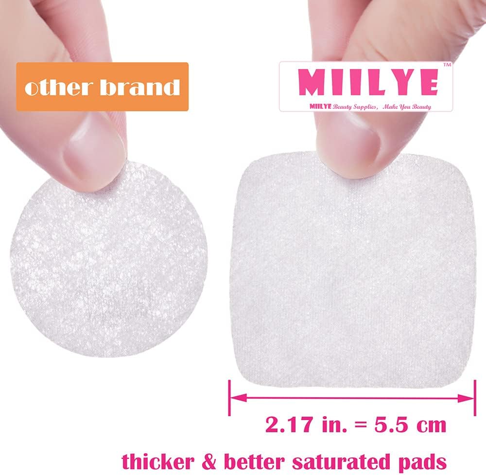 80PCS Nail Polish Remover Pads in Box, Easy to Carry | Instant Removal | Lint Free Nail Polish Wipes for Natural Air-Dried Water/Oil Based Nail Polish Soak Off
