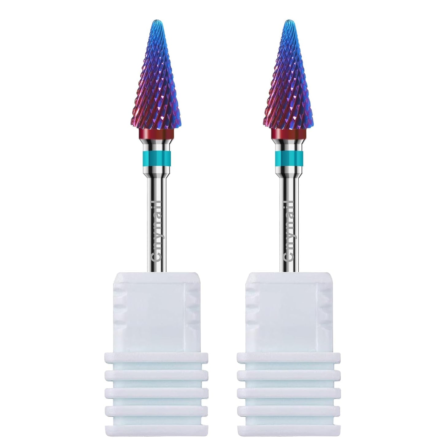 3/32" 2PCS Clean Umberllas Bits Medium Grit Carbide Cuticle Cleaner Bit for Electric Nail Drills – Professional Manicure Tool for Nail Salons and Home Use (M Grit. Purple)