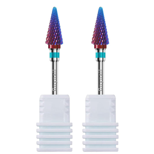 3/32" 2PCS Clean Umberllas Bits Medium Grit Carbide Cuticle Cleaner Bit for Electric Nail Drills – Professional Manicure Tool for Nail Salons and Home Use (M Grit. Purple)