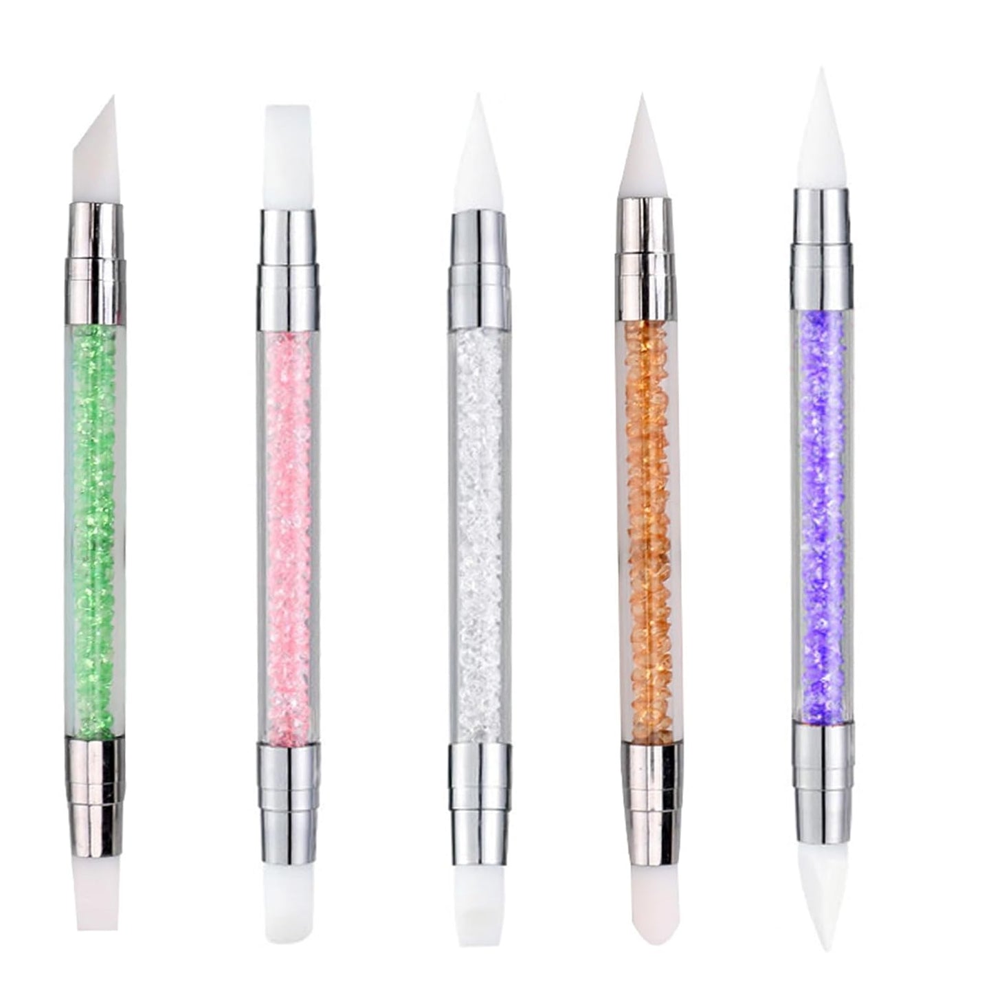 5pcs Nail Sculpture Pen Dual Tipped Nail Art Sculpture Pen, Nail Art Tools for Home Salon for Design Nail Carving Drawing Shaping Effect DIY Gel Manicure Tools (MULTICOLOR)