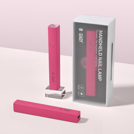 GAOY Handheld UV Light for Gel Nails, Portable LED Nail Lamp, Mini Nail Light, Cordless Rechargeable USB Nail Dryer for Fast Curing, Rose