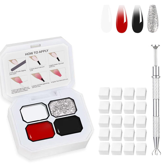 Ombre Gel Nail Polish Gradient Painting Gel DIY Nail Art Ombre Nail Polish Palette for Beautiful Gradients Manicure Long Lasting and Easy to Apply Suitable for Professional and Home Use (B10)