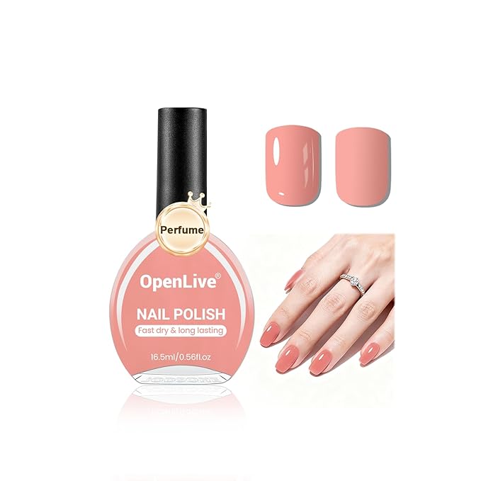 16.5ml Rose Pink Perfume Nail Polish Large Volume Quick Dry Nail Polish, Long Lasting Shine, Fingernail Toenail Nail Art DIY Home Travel Nail Art Gift