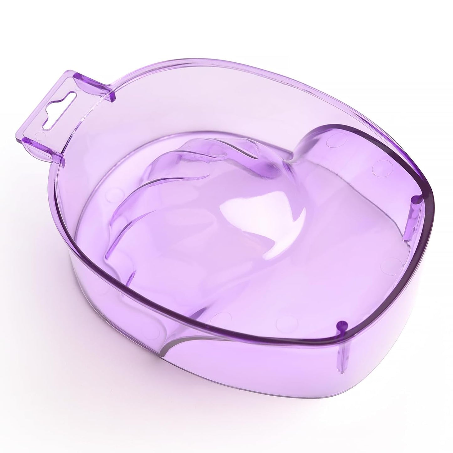 Nail Spa Soak Bowl Gel Polishing Remover Manicure Soaking Bowl Clear Acrylic Nail Soak Bowl Warm Water Bowl Hand Bowl With Handle Hand Care Tools, Purple