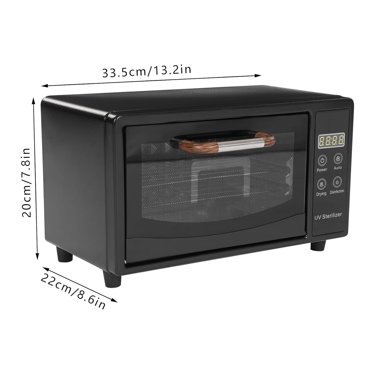 Nail Tool Cleaning Machine, 10L Multi-Functional Nail Cleaner Box with Adjustable Tiers & LED Display UV Light NailTools Cleaning Machine for Home Use, Barbers, Beauty Salons, and Spas (Black)