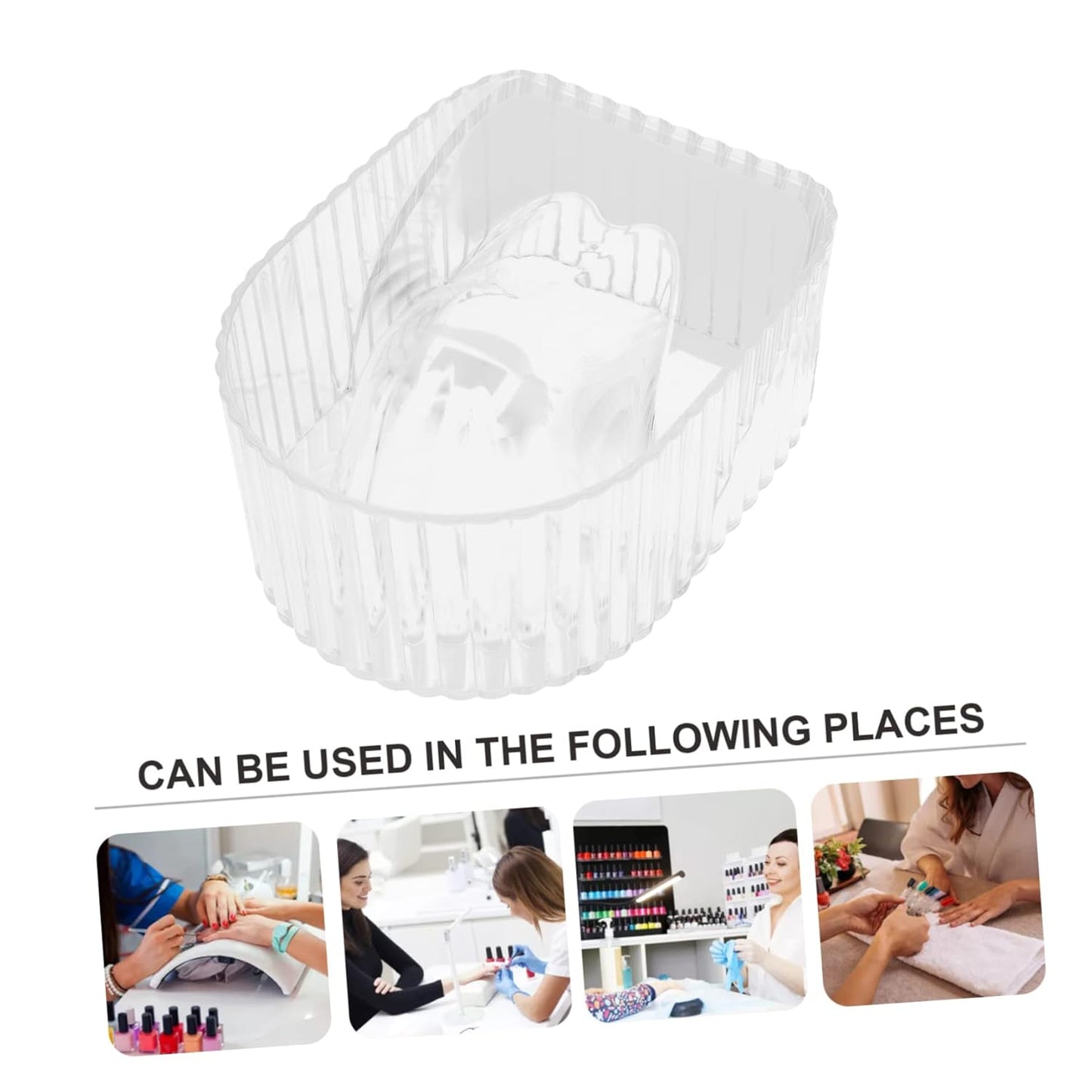 MERRYHAPY Acrylic Nail Art Hand Soaking Bowl Manicure Supplies for Polish Removal Salon Use Comfortable Design Nail Salon Supplies