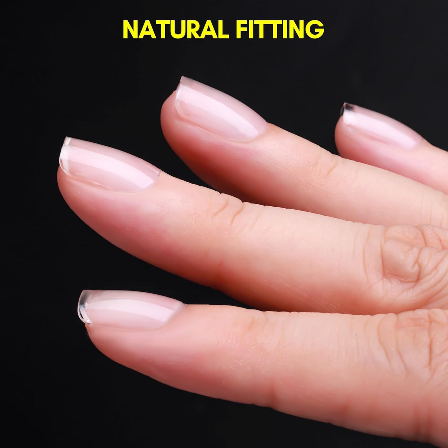 Makartt Nail Tips Extra Short Square: 120pcs Full Cover Pre-shape Half Matte Soft Clear Fake Gel Nail Tips Acrylic, 12 Sizes French Press on Extension Salon Home DIY