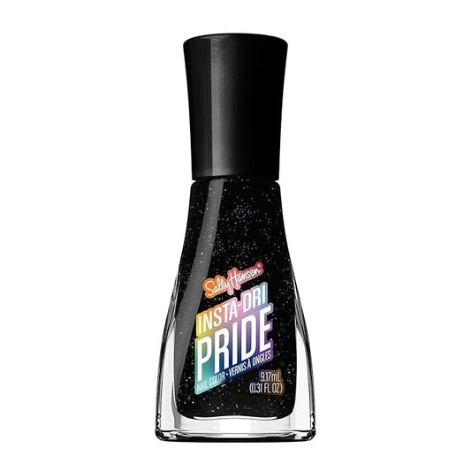 Sally Hansen Insta-Dri Pride Nail Polish | Quick Dry, Long Lasting, Streak-Free Shine | Opaque, Shimmery | 768 It's Giving | Black Nail Color
