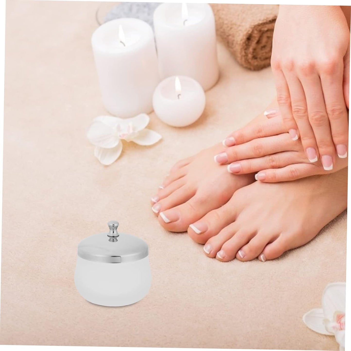 2pcs Glass Crystal Nail Soaking Bowl for Dip Powder Acrylic Liquid Nail Art