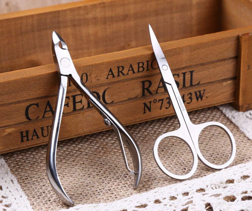 Manicure Pedicure Set 12 in 1 Nail Clippers Cuticle Cutters Stainless Steel Professional Toenail Clippers Nail Scissors Grooming Kit for Men Women with Travel Case