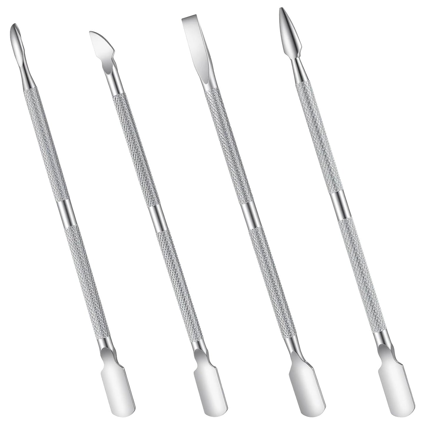 8 Pcs Nail Cuticle Pusher Professional Cuticle Peeler Scraper Stainless Gel Nail Polish Remover Durable Pedicure Manicure Tools Nails Cleaner Cuticles Care for Fingernails Toenails