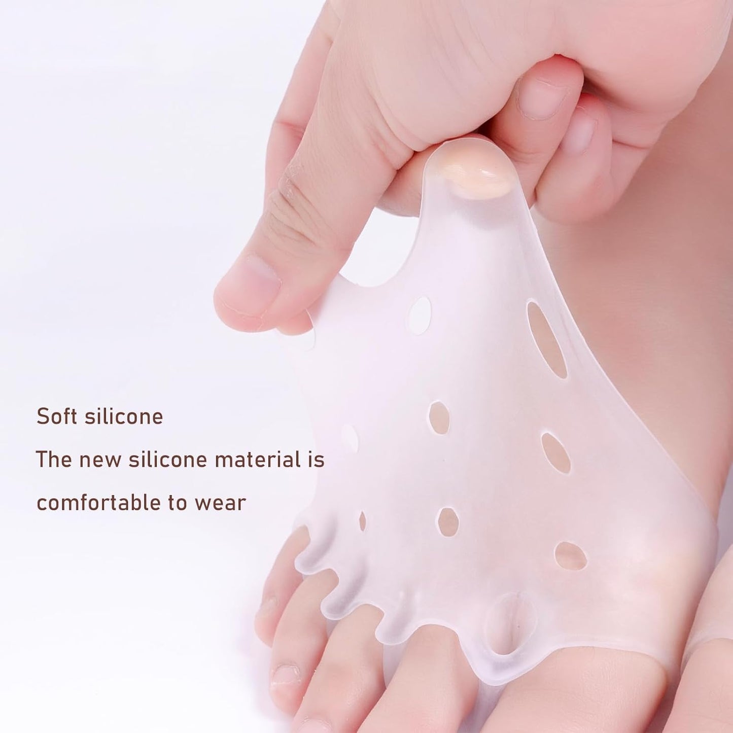 4 Pairs Silicone Toe Separators for Women & Men Soft, Breathable Toe Spacers for Comfort, Bunion Relief, and Pedicure – Toe Alignment Correctors