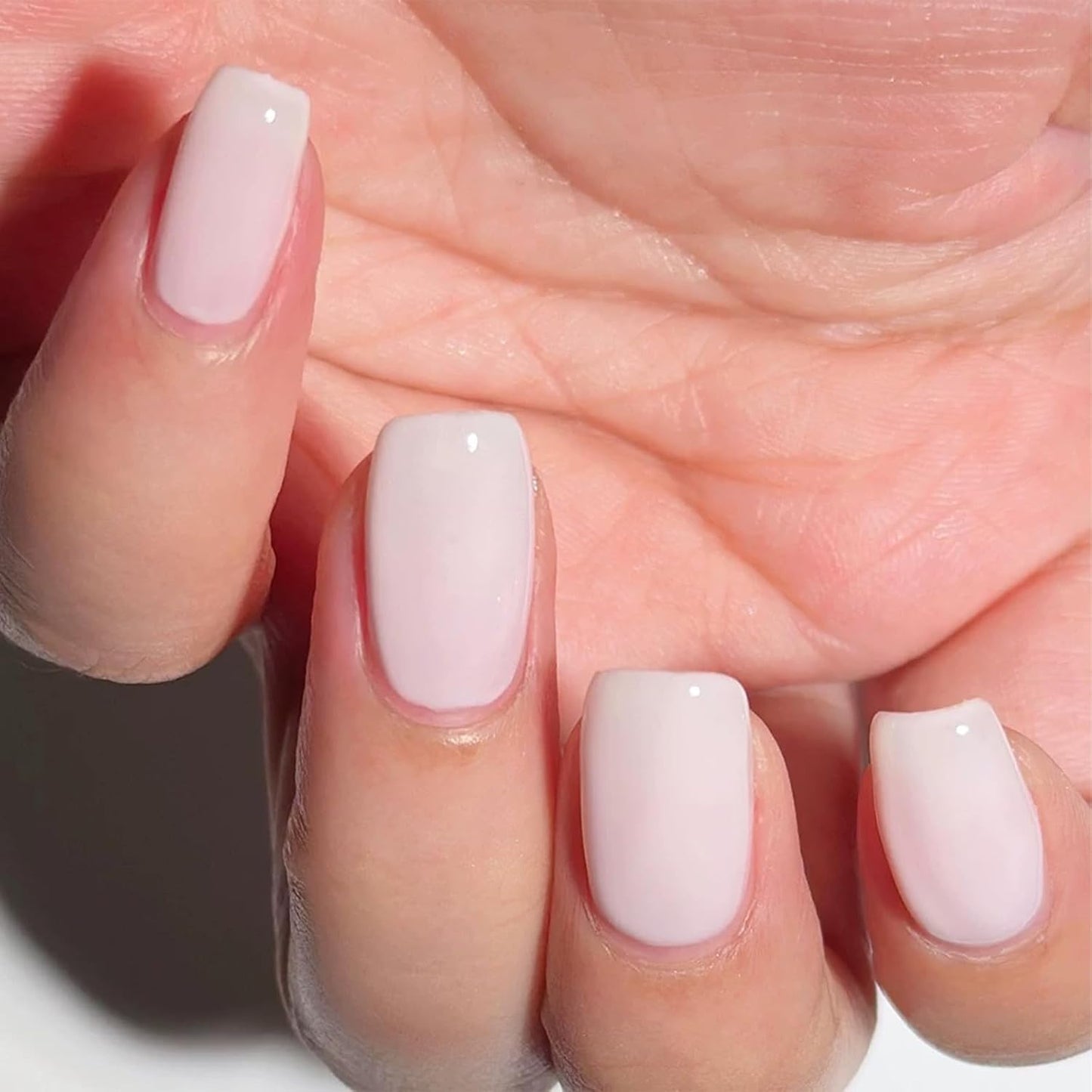 COSMOO Quick Dry Nail Polish, Nude Pink Chip Resistant Manicure, Non-Toxic, Vegan, Cruelty Free, 12ml, Fast Drying in 60 Seconds (Sheer Pale Pink)