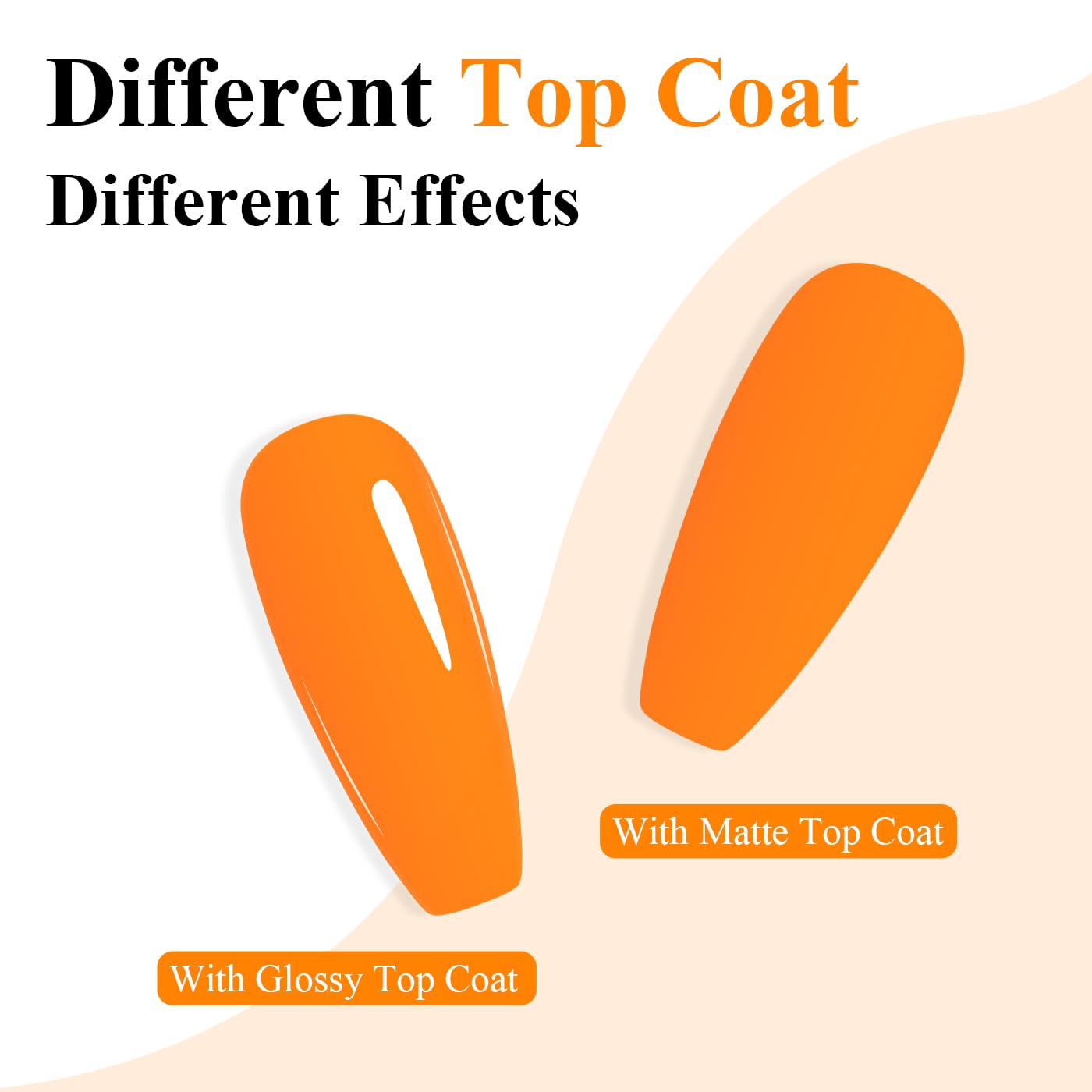 Imtiti Neon Gel Nail Polish, Neon Orange Gel Polish High Gloss Soak Off UV LED Nail Gel Polish Spring Summer Art Manicure Salon DIY Design 10ML