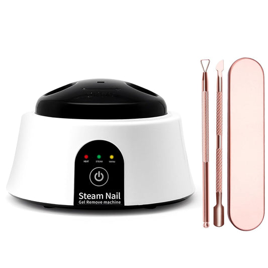 Electric Nail Soaking Bowl, 50% Faster Nail Soak off Bowl Manicure Nail Soaker with Gold Cuticle Pusher for Acrylic Nail Polish Remover
