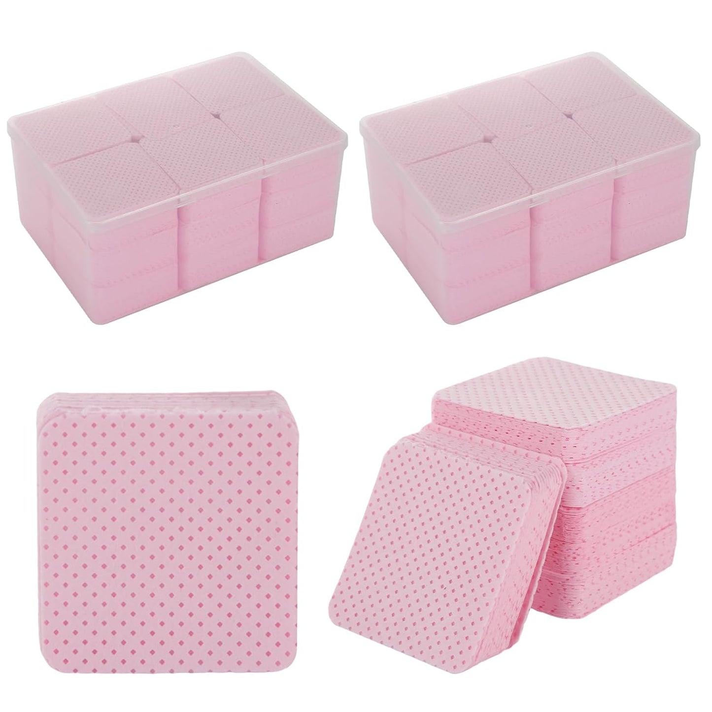 2160 Pcs Lint Free Nail Wipes with Storage Case Super Absorbent Soft Nail Wipes for Fingernail Polish Remover and Eyelash Extension Nail Care