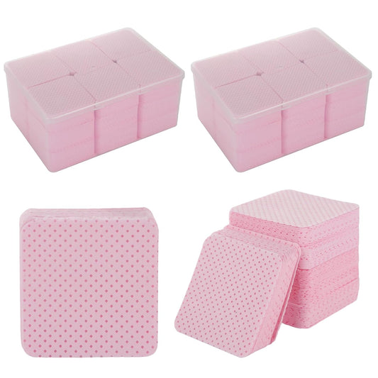 2160 Pcs Lint Free Nail Wipes with Storage Case Super Absorbent Soft Nail Wipes for Fingernail Polish Remover and Eyelash Extension Nail Care